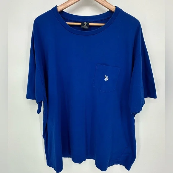 U.S. Polo Assn. Royal Blue T-Shirt 100% Cotton Men’s 3XL Basic Everyday Casual - Picture 1 of 7